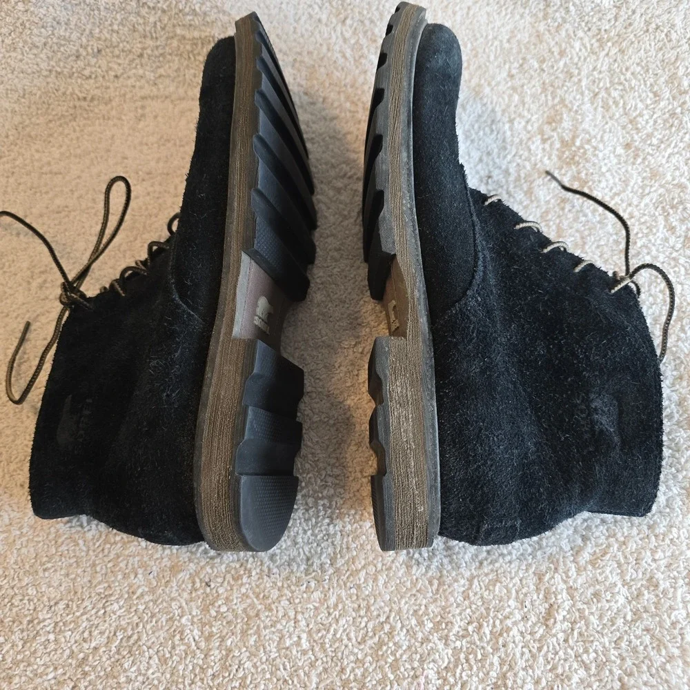 Sorel Men's Black Ankle Boots Madson II Chukka Suede NM2281 Sz 8.5